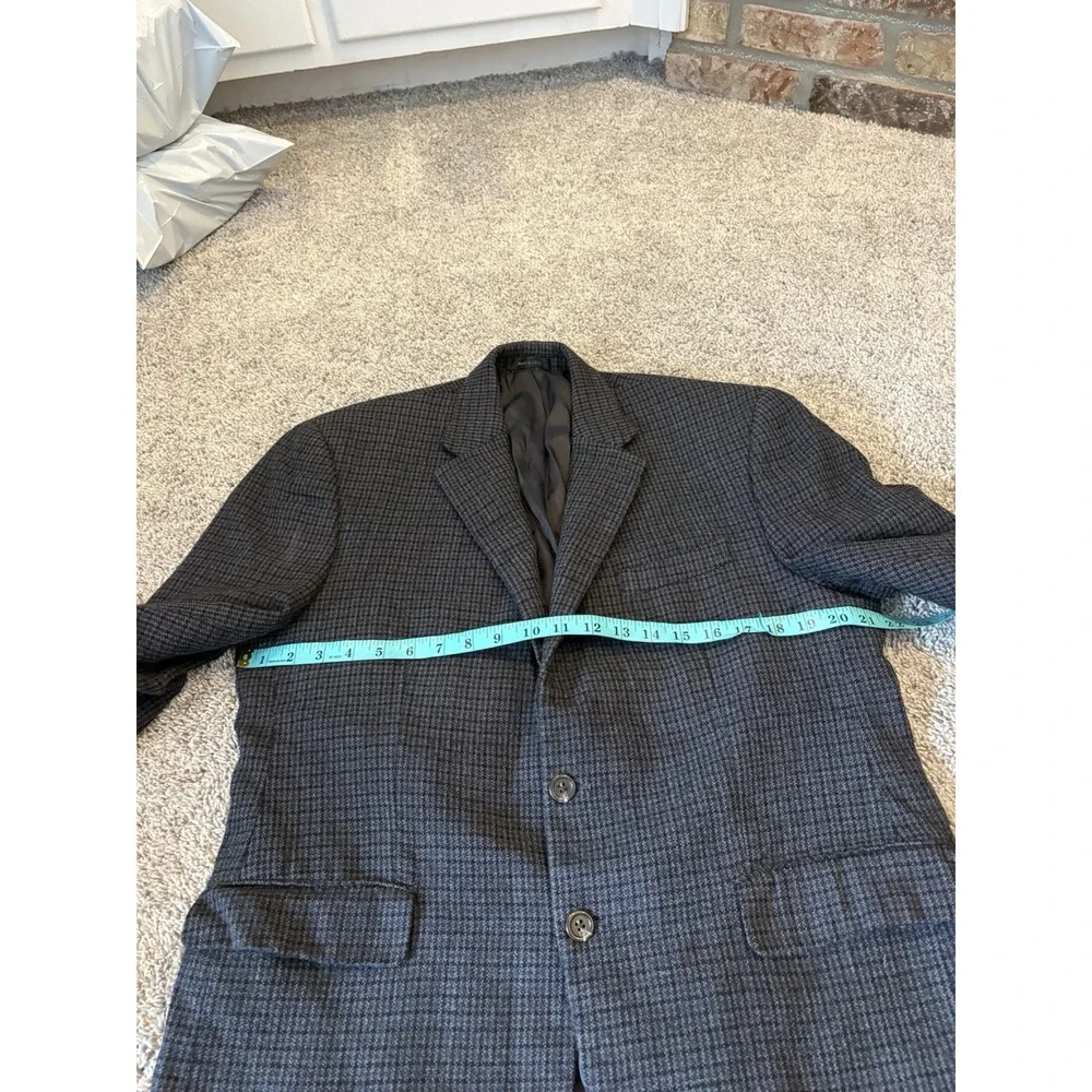 Ralph Lauren Chaps Mens Blazer Size 42R  Houndstooth Sport Coat Jacket Vintage